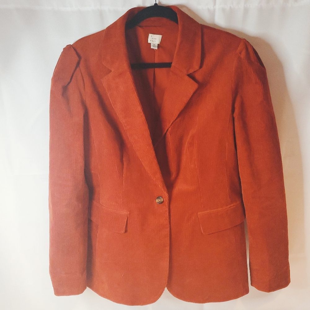 A New Day Burnt Orange Courdoury Blazer Size 16